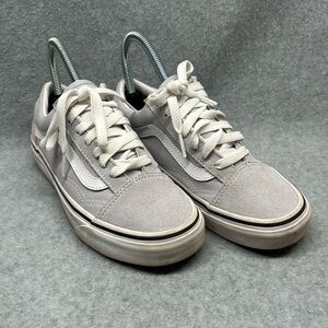 Vans Old‎ School Gray White Suede Sneaker Shoes Women's Size 5 Men's Size 3.5